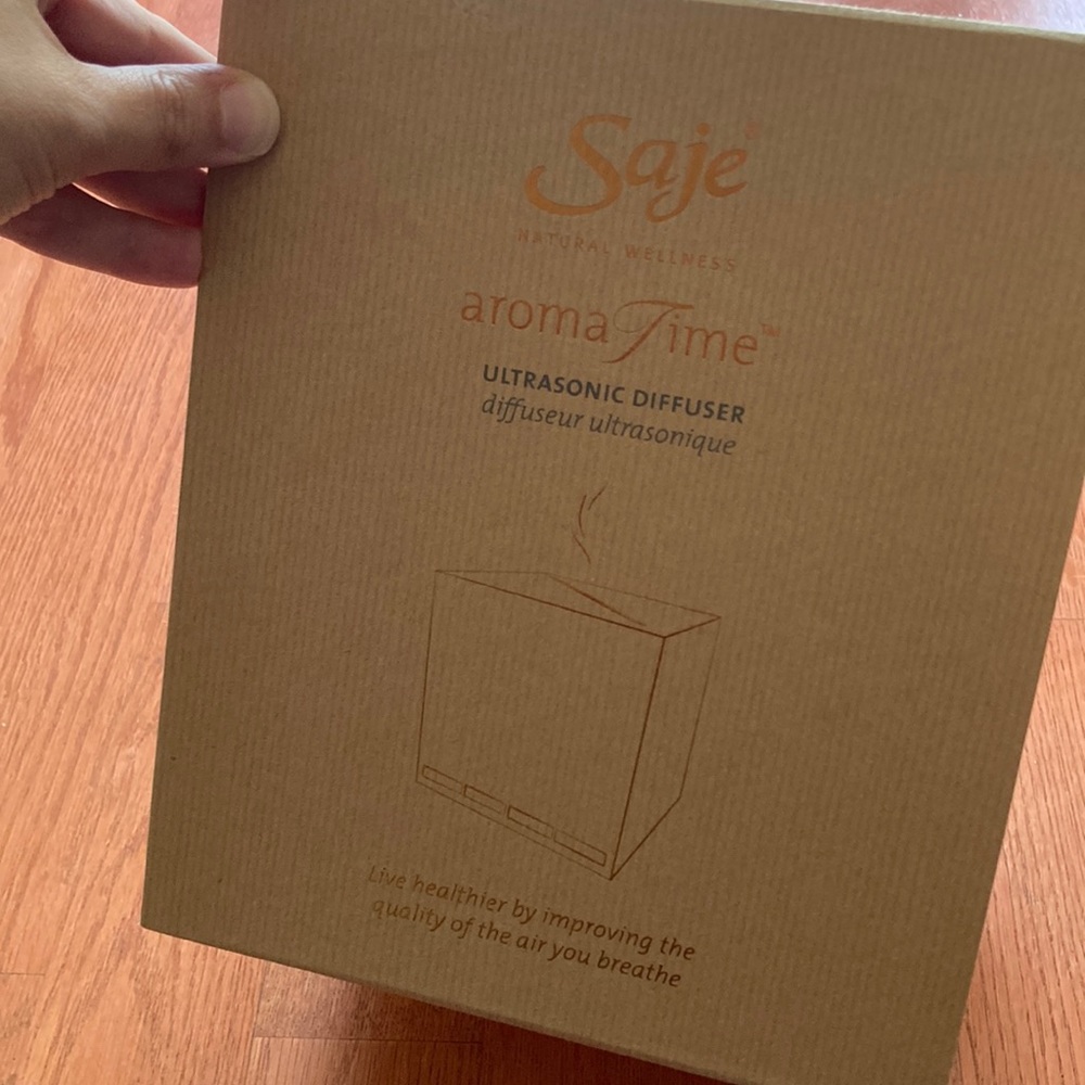 Saje aroma time diffuser, white, new in box